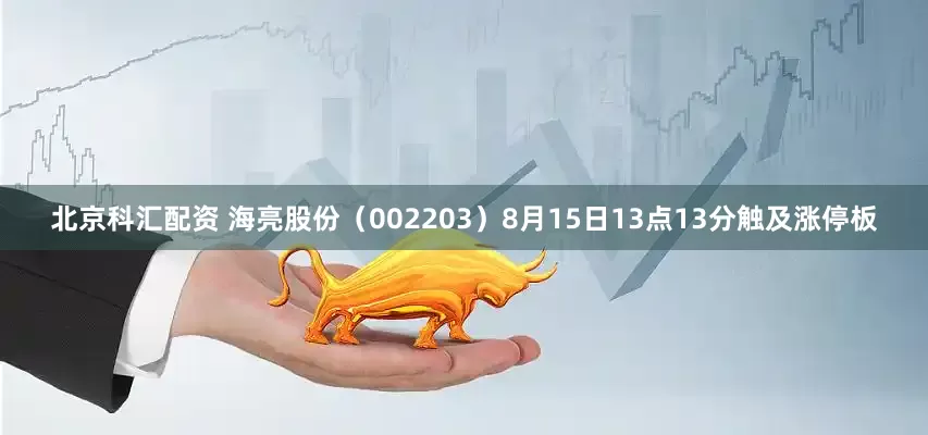北京科汇配资 海亮股份（002203）8月15日13点13分触及涨停板